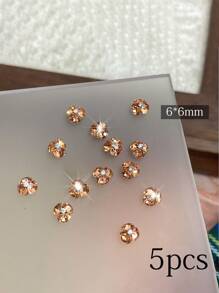 5件高品质美甲花子。手工成品,带水钻,热门网红,超闪水晶钻球,美甲装饰,美甲用品,美甲饰品,美甲宝石 - 銀色 - 查看 15