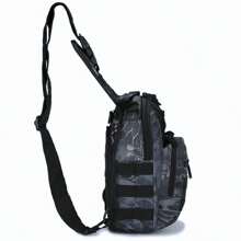 STAR SHOP Mochila Militar Transversal Bolsa de Lado Masculina Shoulderbag de Peito - Cinza - Visão 5