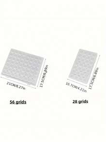 1 件可拆卸 56 格塑料透明珠宝收纳盒，桌面收纳盒，适用于小配件返校 - 彩色 - 查看 5