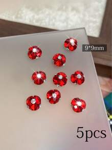 5件高品质美甲花子。手工成品,带水钻,热门网红,超闪水晶钻球,美甲装饰,美甲用品,美甲饰品,美甲宝石 - 銀色 - 查看 8