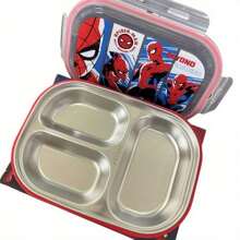 Marvel Marvel Spider Man Stainless Steel Lunch Box - 3-Compartment, Portable Food Container For Travel & Camping,Anti Scald, Anti Fall And Thermal Insulation Stainless Steel Lunch Box, Large Capacity Back To School Season Tableware