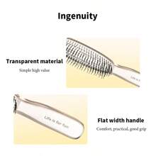 Miniso Lược massage da đầu - Trải nghiệm như ở SPA cho việc chăm sóc tóc khô và ướt (1 CÁI) - Bạc - Xem 5