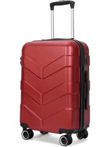 22x14x9 Inch Red Hardside Carry-On Luggage - Airline Approved With Spinner Wheels, TSA Lock & Lightweight Telescoping Handle