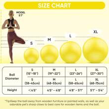 5 Sizes Yoga Ball, Exercise Ball For Pregnancy, Physical Therapy, Balance, Stability, Fitness, Office Ball Chair, Including A Rapid Air Pump, Multiple Solid Colors