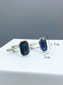 Modieuze minimalistische luxe kristallen manchetknopen, unisex dagelijkse zakelijke accessoires, ideaal om cadeau te doen
