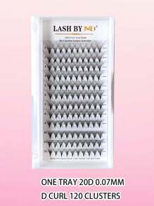 120 Clusters Premade Fans Eyelash Extensions 3D 5D 10D 20D 0.07mm Thickness D Curl 8-15mm Lash Extensions Premade Fans Pre Fanned Volume Lash Extensions D Curl By ( Mix 8-15mm)