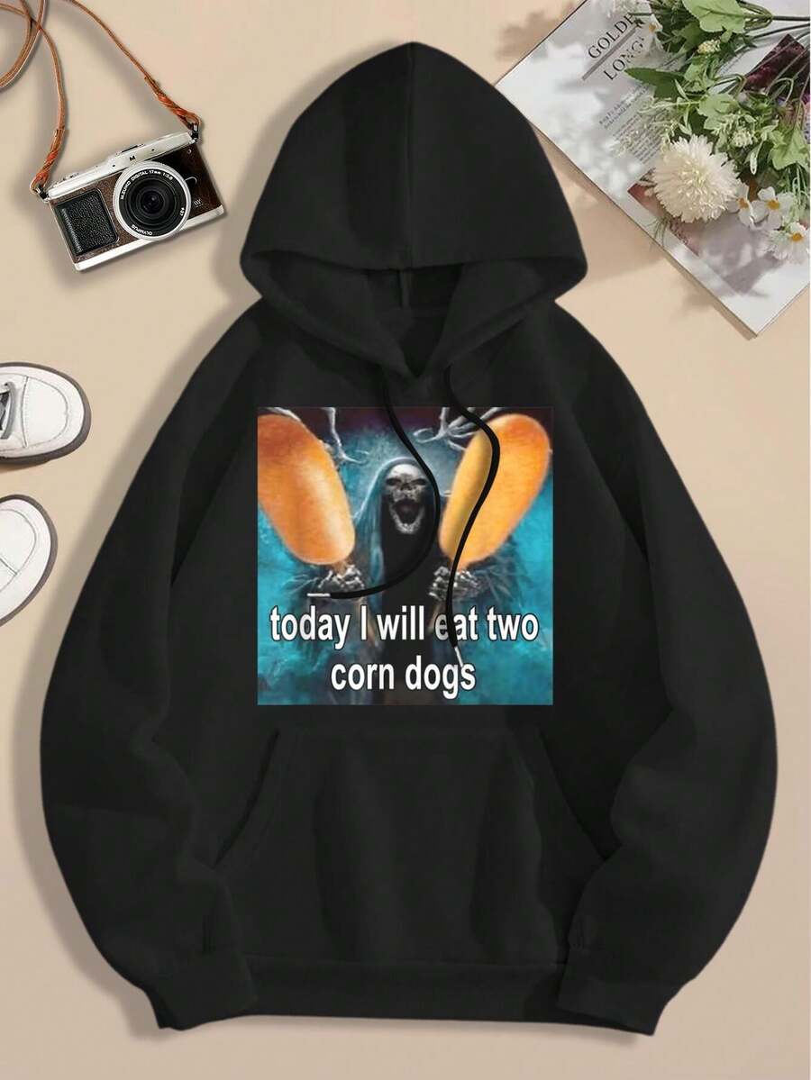 Women's Corn Dog Lover Jacket T-Shirt Cute Casual Funny Food Graphic Tees