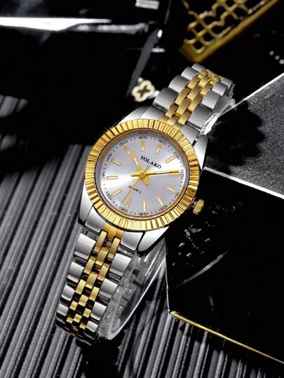 YOLAKO1 The 1pc able Business Steel Strap Quartz Horloge Is Parties, Celebrations, Weddings, Wear. It Best Women During Back To School Season, Graduation view 2
