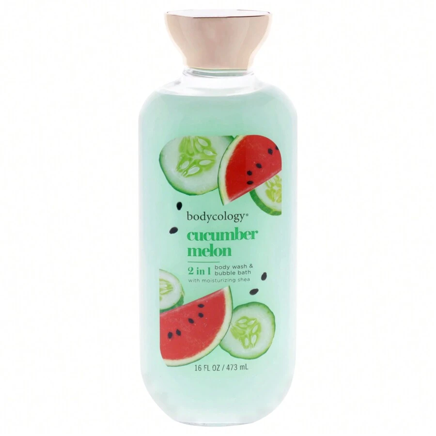 2 In 1 Body Wash And Bubble Bath - Cucumber Melon By Bodycology For Women - 16 Oz Body Wash - màu xanh lá - Xem 1