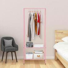 Clothes Rack Heavy Duty Metal Clothes Rack With Shelf Clothes Rack Clothes Rod For Hanging Clothes 60 X 151 Cm - Pink - View 7