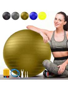 5 Sizes Yoga Ball, Exercise Ball For Pregnancy, Physical Therapy, Balance, Stability, Fitness, Office Ball Chair, Including A Rapid Air Pump, Multiple Solid Colors