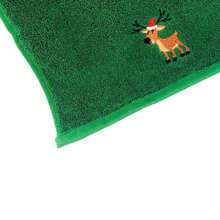 12.6*17.72 Christmas Hand Towels Cute Santa Wreath Embroidery Face Washcloth Soft Absorbent Kitchen Dish Towels