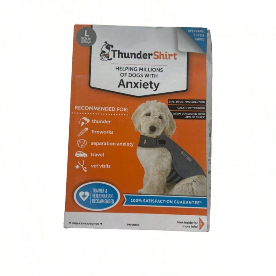 ThunderShirt Dog Anxiety Relief Calming Vest Large Gray - 1 - View 1