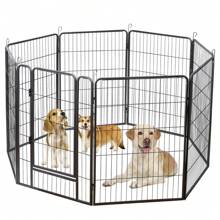 40 Inch 8 Panels Dog Exercise Playpen Dog Fence Heavy Duty With Door Outdoor - 1 - View 1
