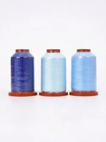 Set de 3 piezas de hilo de coser de poliéster premium: colores regulares mixtos para coser en casa, para máquina y costura a mano (1100 yardas cada uno)