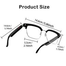 SIMSONLAB Gafas inteligentes de moda, audio inalámbrico con altavoces HD, control por voz para asistente virtual, emparejamiento fácil con un solo botón, patas con función espejo, control remoto para fotografía, sonido estéreo, sensación cómoda de uso, gafas de sol unisex, gafas inteligentes con micrófono, gafas de sol deportivas perfectas para conducir, pescar y excursiones de verano, productos electrónicos de gafas Bluetooth, exquisito regalo de fin de año