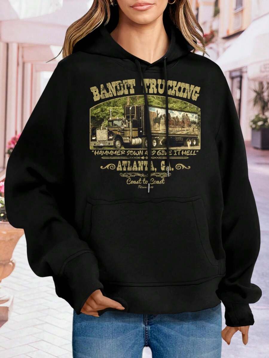 Women's Bandit Trucking T-Shirt Sweatshirt Vintage Style Retro 70s Tee Outlaw Apparel