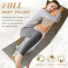 1pc Custom Photo Body Pillow - Double-Sided Printing, Extra Long, Comfortable Sleep Support For Back And Side Sleepers, Fits Single To Double Beds, Machine Washable, Modern Style Sleep Cushion