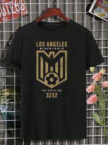 LA Galaxy Women's Soccer Fan T-Shirt - Supporter Gift Tee LA Football Apparel - Black - View 2