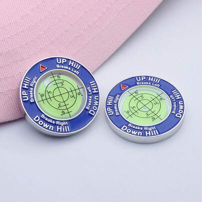 Green Slope Reader, Level Gauge, Ball Position Marker, Golf Equipment, Double-Sided Ball Marker
