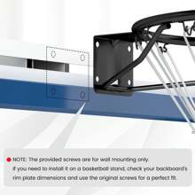 45 CM Basketball Rim Replacement Wall Mounted Basketball Hoop - Black - View 4