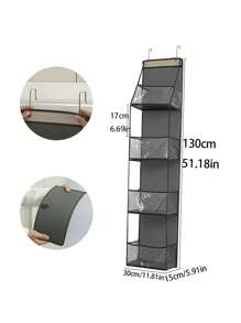 门后悬挂式收纳袋，多功能门后整理袋，分类收纳袋，可折叠家用收纳袋，壁挂式多层透明可视收纳袋