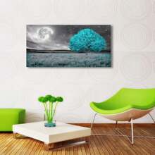 Tree Of Life Wall Art Canvas Prints Nature Landscape Paintings Home Decor Green Forest Paintings For Living Room Bathroom Bedroom Kitchen Office Decor 16 X 24 In