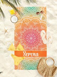 Personalized Bohemian Style Beach Towel, Mandala Patterned Beach Blanket With Name/Letter, Absorbent Beach Towel Suitable For Women, Girls, Children, Boys, Men, Adults,Multi-Functional,Durable,Anti-Mold,Ornamental,Reusable,Exquisite,Stylish,High-Quality,Colorful,Modern,Cute,Comfortable,Custom,Personalized,Unique,Ideal Gifts For Him,Ideal Gifts For Her,Boyfriend,Dad,Girlfriend,Mom,Family,Friends,Tea Room,Home,Garden,Office,For Anniversaries,For Valentine's Day,For Mother's Day,For Birthdays,For Father's Day,For Graduation,For Weddings,For Housewarming,Customized Beach Towels - Multicolor - View 13