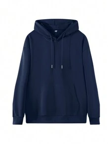 2-Pack Outdoor Exercise Jogging Hooded Pullover, Heavyweight Loose Solid Color Versatile Men's Sweatshirt, Autumn And Winter Holiday Travel Sweatshirt