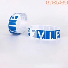 100PCS Paper Bracelet Color Entry Festival Party Event Arm Label Index Stamp With Disposable Bracelet Waterproof And Tear Proof Identification Synthetic Paper Exhibition Admission Tickets