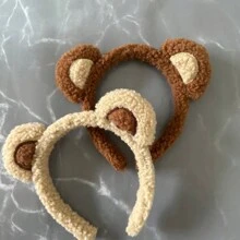 1pc/2pcs/3pcs Soft Bear Ears Headbands Plush Mouse Ears Hair Hoop For Washing Face Cartoon Animal Hairbands Halloween Costume
