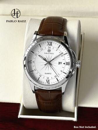 Pablo Raez 1 件海滩手表，奢华原创银色珠宝，不褪色，IPS 镀层不锈钢，迷人夏季配饰，50 米防水，网状钢手链，简约日历，迷人腕表，高品质，流行顶级品牌