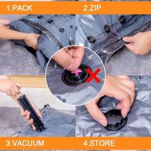 Paquete de 24 bolsas de almacenamiento al vacío con bomba eléctrica, (5 extra grandes, 5 grandes, 5 medianas, 5 pequeñas, 4 bolsas enrollables) Bolsas ahorradoras de espacio para ropa, colchones, mantas, edredones, almohadas, edredones, bolsas de vacío y bombas para volver a la escuela - 10 pequeños - Ver 4