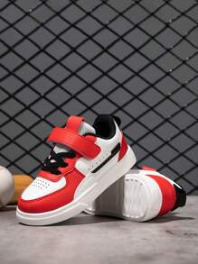 1 Pair Kids' Sports Skate Shoes, Breathable Elastic Soft Shock Absorbing Quick Drying Lightweight Waterproof Anti-Slip PU Leather Upper, Casual Street Running Style, Boys & Girls