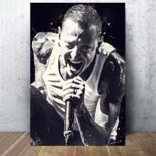 Room Decor, Abstract Wall Painting Mural Inspired By Chester Bennington, 1 PC Keyword Wooden Framed Canvas Painting - Thickness 2. 25cm/0. 9inch, Home Gift Decoration Room Decoration Aesthetic Wall Decoration Art Perfect Gift Autumn And Winter Wall Decoration Living Room Decoration Bedroom Decoration Kitchen Decoration Entry Decoration Bathroom Decoration Direct Wall Painting High Quality Wall Painting Poster, Valentine's Day Gifts For Her Or Him - 黑與白 - 查看 5