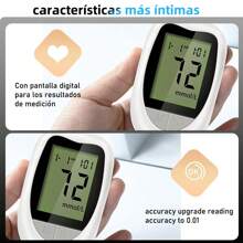 Glucometro Digital Ivd Con 50 Tiras Y 50 Lancetas + Oximetr - Blanco - Ver 5