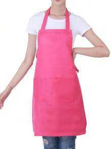 1Pc Oil-Proof With Pockets Kitchen Apron, Simple Style Black Apron With Pockets, Dirt-Resistant Waist Apron And Waist-Length For Cooking, Catering Men And Women Kitchen Supplies Fashionable Kitchen Workwear, Kitchen Supplies, Bathroom, Home, Household, Supplies