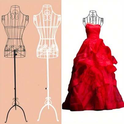 Dressmaking Mannequin Female Mannequin Stand Adjust Height Tripod Dress Stand Mannequin Torso Body With Metal Wire Busts Stand For Clothing Display