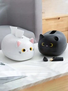 1 pieza - Caja de pañuelos con diseño de gato adorable, cubierta de caja de pañuelos de estilo de caricatura, basada en gatos blanco y negro, usando una artesanía exquisita para congelar la ternura de los gatos por la eternidad, caja organizadora de papel higiénico, caja de pañuelos, decoración del hogar, accesorios de dormitorio, soporte de pañuelos para coche, recipiente para toallitas, caja de pañuelos de cerámica, caja de pañuelos cuadrada, caja para pañuelos, soporte de servilletas, soporte de pañuelos, soporte de toallas de papel, soporte de servilletas, parasol de coche, accesorios de dormitorio, viaje, caja de pañuelos, toallitas, recipiente para toallitas, soporte de caja de pañuelos, soporte de servilletas, reunión familiar de festival, decoración de mesa de cocina y comedor para el hogar, accesorios de decoración del hogar, caja decorativa, regalo de boda para mujer, artículo imprescindible para viajes de verano y festivales - Multicolor - Ver 7