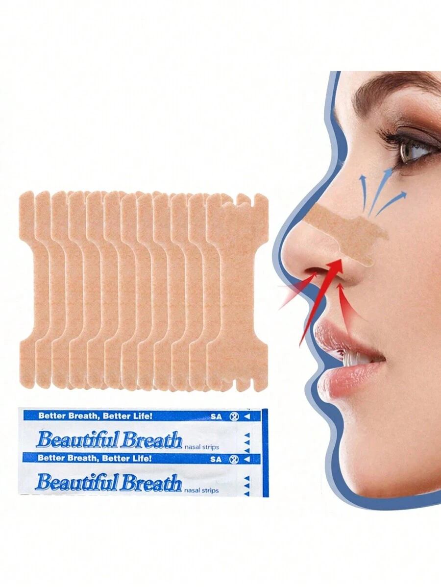 30pcs/50pcs Ventilation Nasal Strips, Nasal Congestion Strips Sleep Snoring Nasal Strips,Anti-Snoring Nasal Strips,Multi-Functional Nasal Dilator, Nasal Strip Auxiliary Patch, Help Breathing, Reduce Snoring, Easier Breathin Gentle On Nose,Nasal CongestionMulti-Functional Nasal Dilator, Nasal Strip Auxiliary Patch, Specialized Nasal Strips Designed To Make Nose Breathe Smoothly