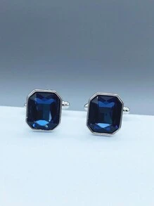 Modieuze minimalistische luxe kristallen manchetknopen, unisex dagelijkse zakelijke accessoires, ideaal om cadeau te doen