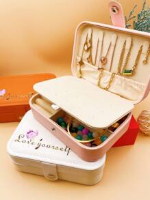 Creative PU Leather Mini Jewelry Box - Portable Jewelry Box For Rings, Pendants, Earrings, Necklaces, Bracelets - Suitable For Women & Girls - Great For Travel & Daily Use - Ideal Gift For Birthdays & Holidays