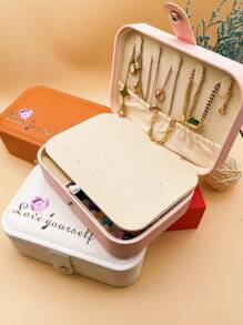 Creative PU Leather Mini Jewelry Box - Portable Jewelry Box For Rings, Pendants, Earrings, Necklaces, Bracelets - Suitable For Women & Girls - Great For Travel & Daily Use - Ideal Gift For Birthdays & Holidays