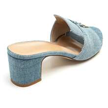 Heeled Shoes With Strap And Buckle Detail - Blue - View 4