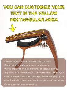 Capo per chitarra folk in lega di zinco personalizzato con plettro inciso e messaggio personalizzato, regalo di compleanno, regalo della Festa del Papà per chitarrista, San Valentino, decorazione di San Valentino