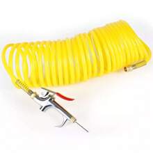 20Pcs Air Compressor Accessory Kit 25Ft Recoil Tire Hose Gun Nozzle Set 1/4" NPT - Silver - View 9