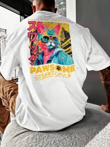 FLUXOGEEK Camisa Camiseta Oversized Streetwear Gato King Urso Smile REF 7106 FLUXOGEEK