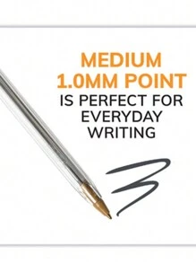 BIC Xtra Smooth Ballpoint Pen, Stick, Medium 1 Mm, Black Ink, Clear Barrel, 144/Pack