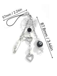 1 szt., Modny, ręcznie robiony brelok z żywicy z koralikami - styl punkowy, damski dodatek z klamrą w kształcie homara, zawieszka do torby samochodowej, szkolna gwiazda, uroczy gotycki Y2k