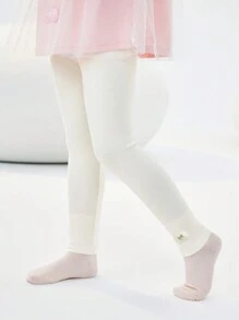 Balabala Girls' Leggings, Young Girl' Casual Pants, Girl Knit Cotton Legging Pants - White - View 3